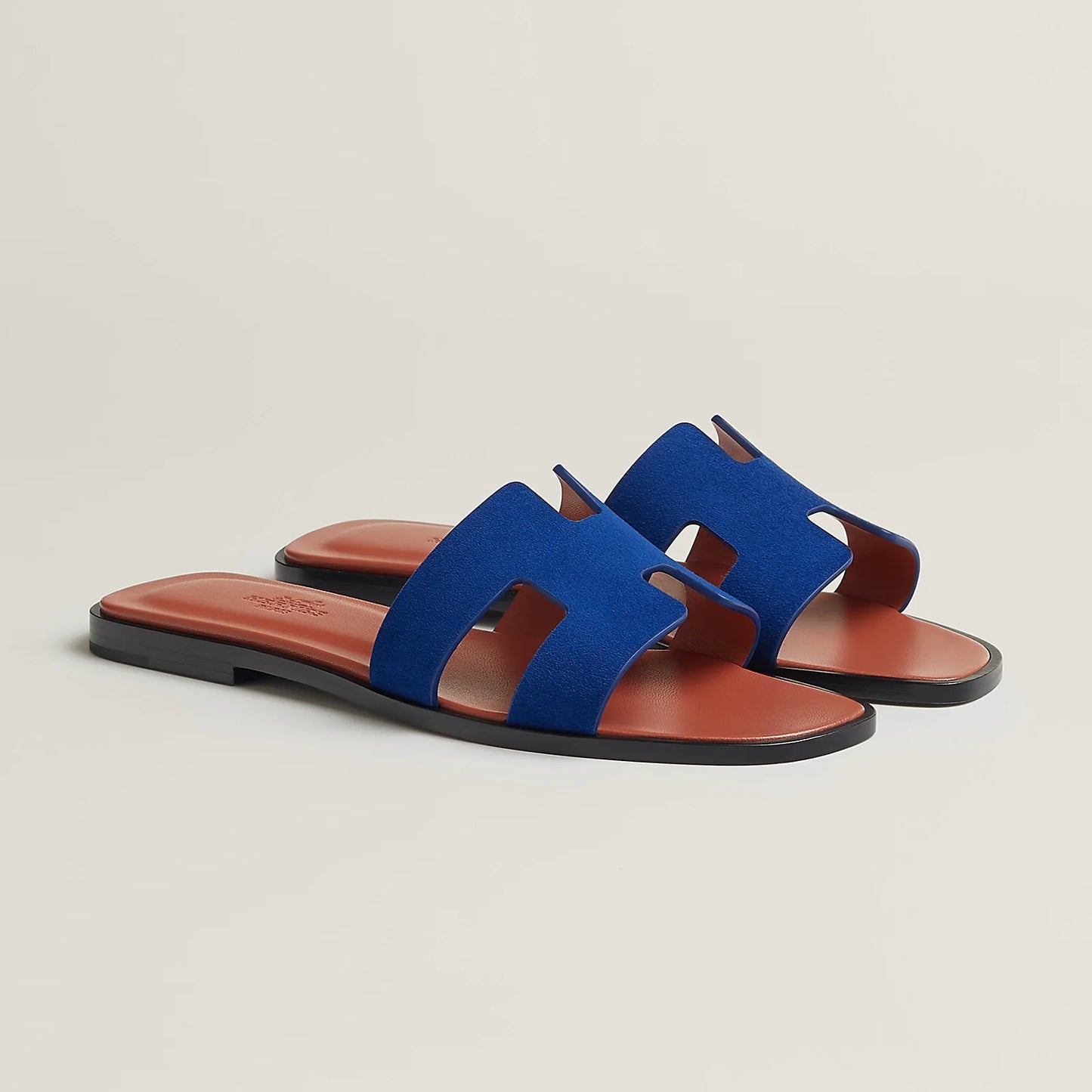 Vert Lierre - Orange Corail Oran sandal