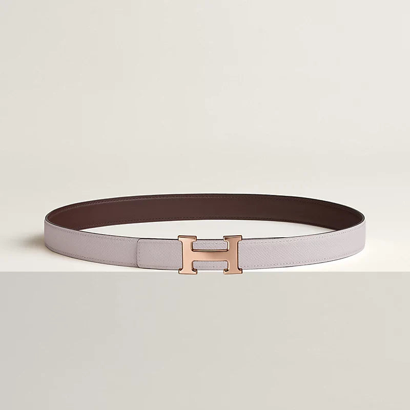 Mini H Belt Buckle & Reversible Leather Strap 24 MM