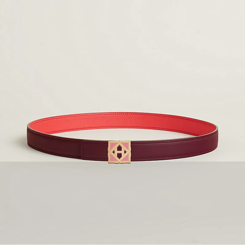 H Roseraie Belt Buckle & Hermès Sur Mer Reversible Leather Strap 24 MM