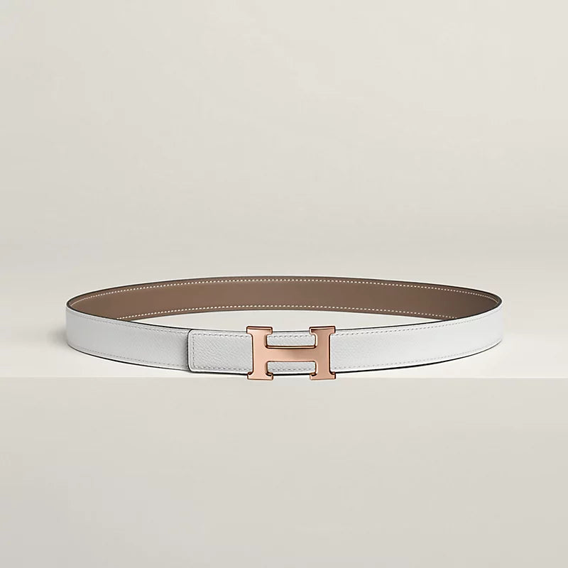 Mini H Belt Buckle & Reversible Leather Strap 24 MM