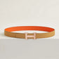 H Belt Buckle & Reversible Leather Strap 32 MM