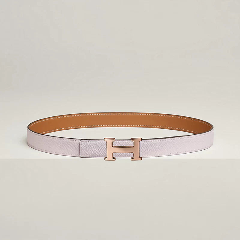 Mini H Belt Buckle & Reversible Leather Strap 24 MM