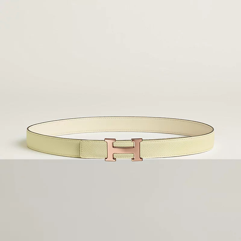 Mini H Belt Buckle & Reversible Leather Strap 24 MM