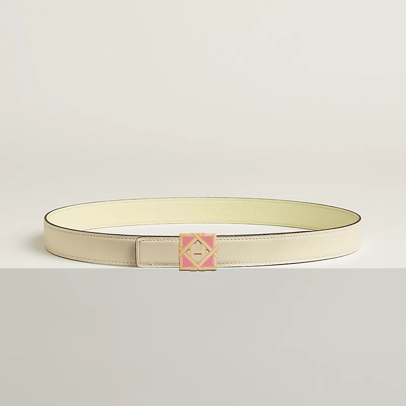 H Roseraie Belt Buckle & Hermès Sur Mer Reversible Leather Strap 24 MM