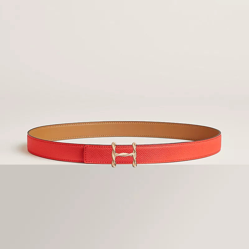 H Torsade Belt Buckle & Reversible Leather Strap 24 MM