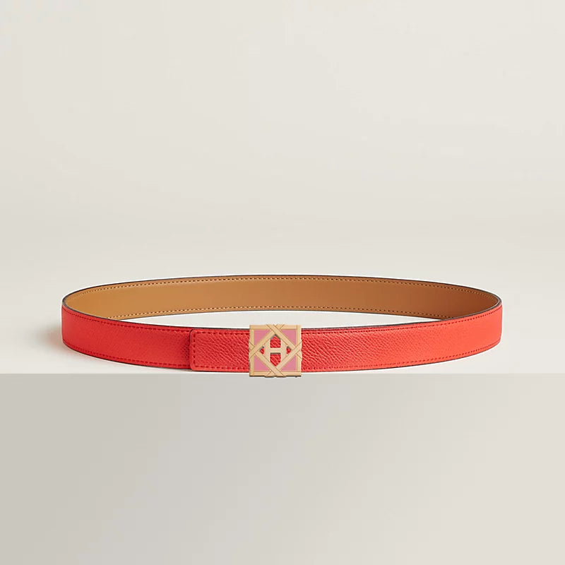 H Roseraie Belt Buckle & Hermès Sur Mer Reversible Leather Strap 24 MM