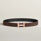 H Belt Buckle & Reversible Leather Strap 32 MM