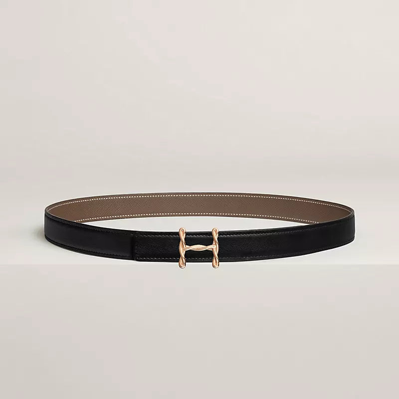 H Torsade Belt Buckle & Reversible Leather Strap 24 MM