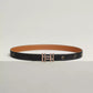H au Carre Twist Belt Buckle & Reversible Leather Strap 24 MM