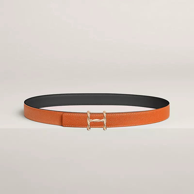 H Torsade Belt Buckle & Reversible Leather Strap 24 MM