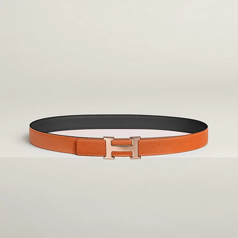 Mini H Belt Buckle & Reversible Leather Strap 24 MM