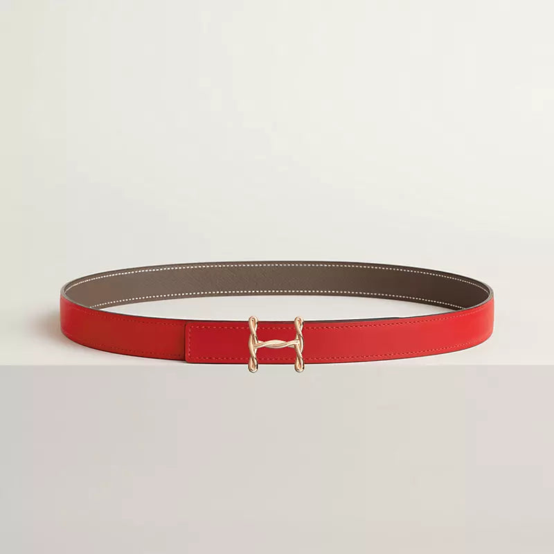H Torsade Belt Buckle & Reversible Leather Strap 24 MM