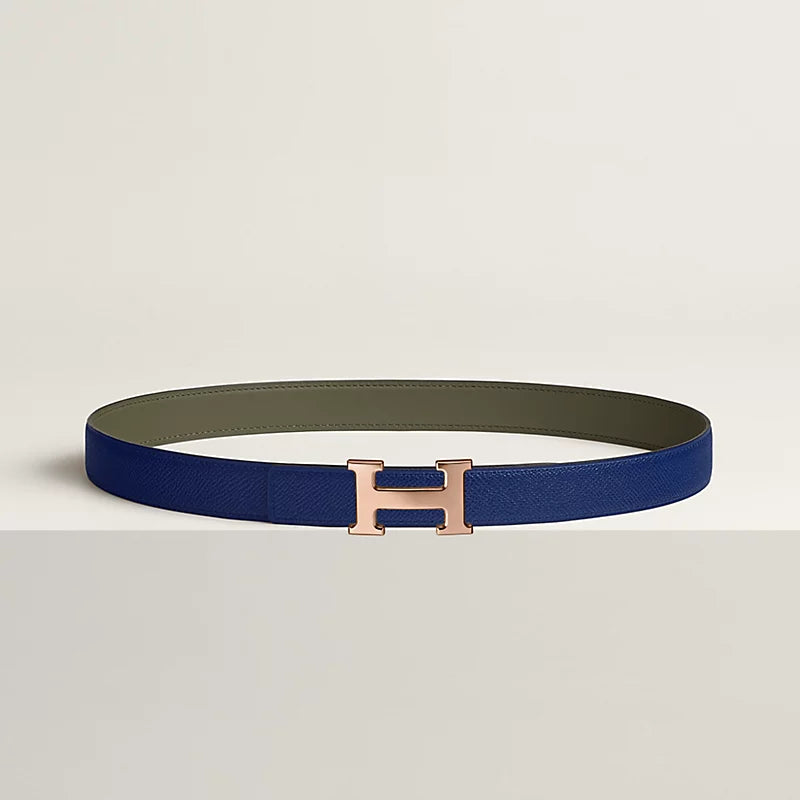 Mini H Belt Buckle & Reversible Leather Strap 24 MM