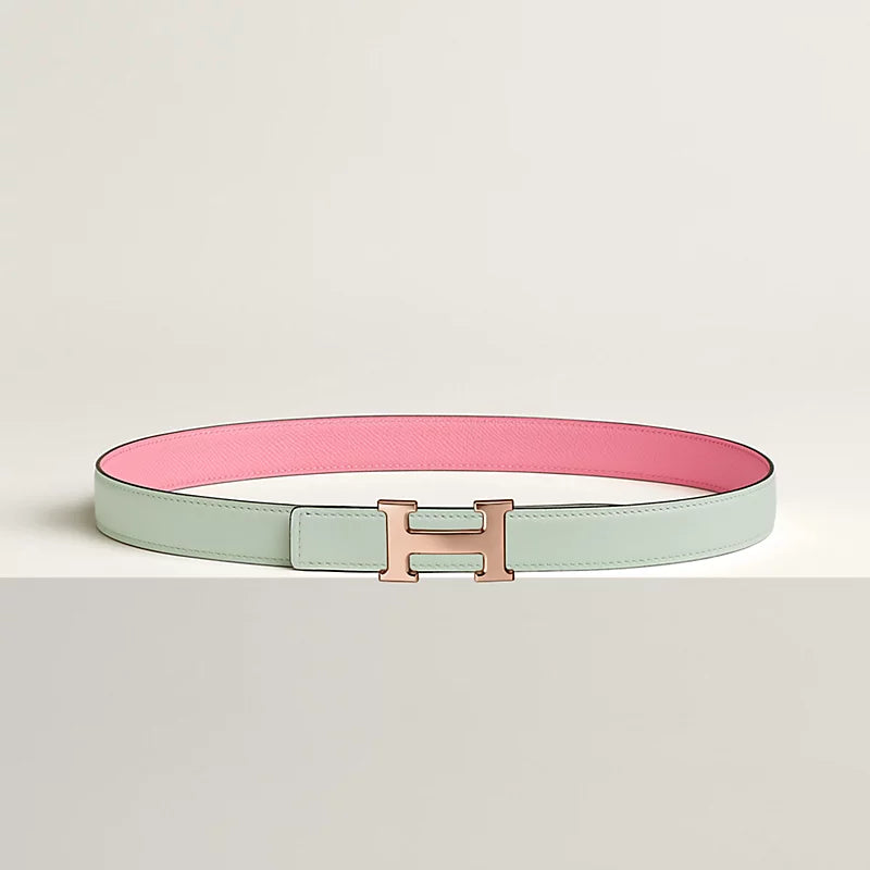 Mini H Belt Buckle & Reversible Leather Strap 24 MM