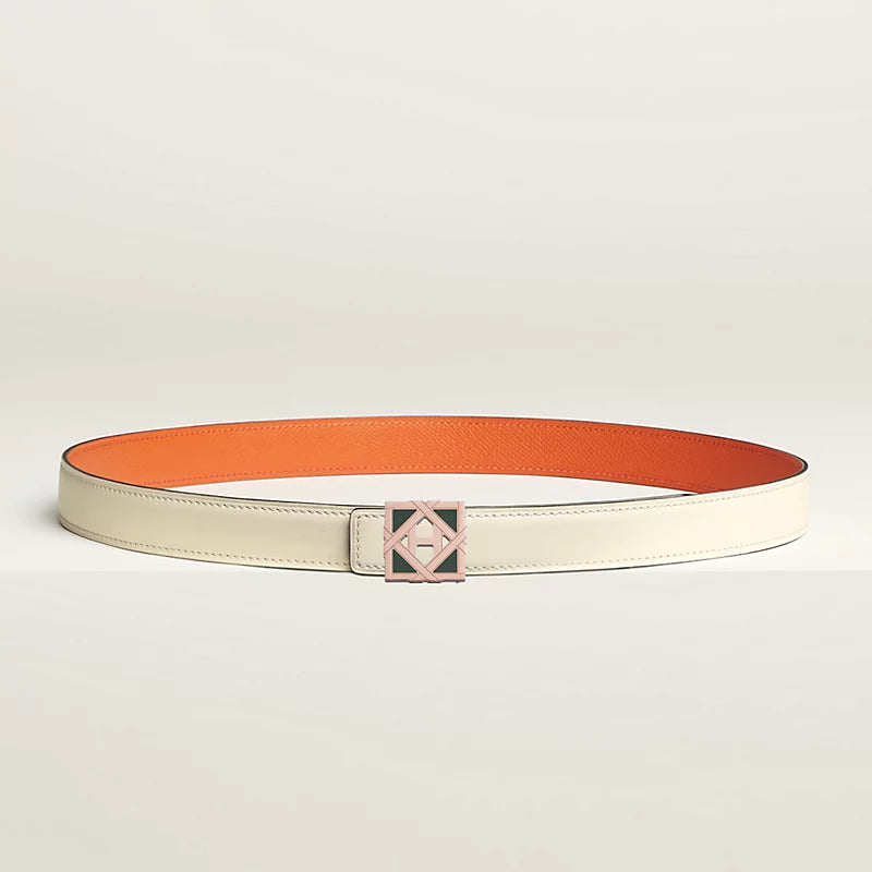 H Roseraie Belt Buckle & Hermès Sur Mer Reversible Leather Strap 24 MM