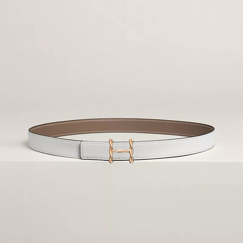 H Torsade Belt Buckle & Reversible Leather Strap 24 MM