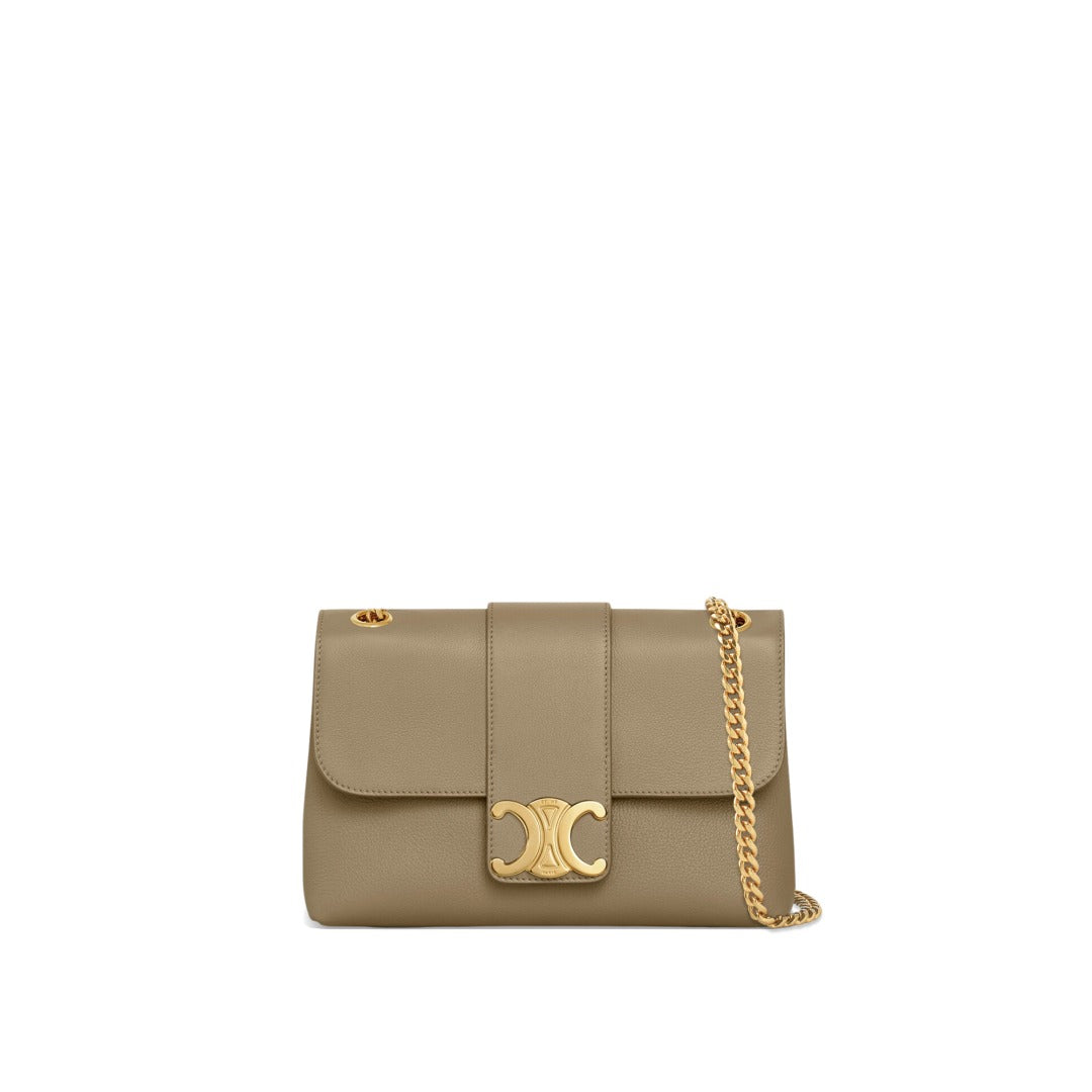 Victoire Medium Shoulder Bag Supple Calfskin Leather