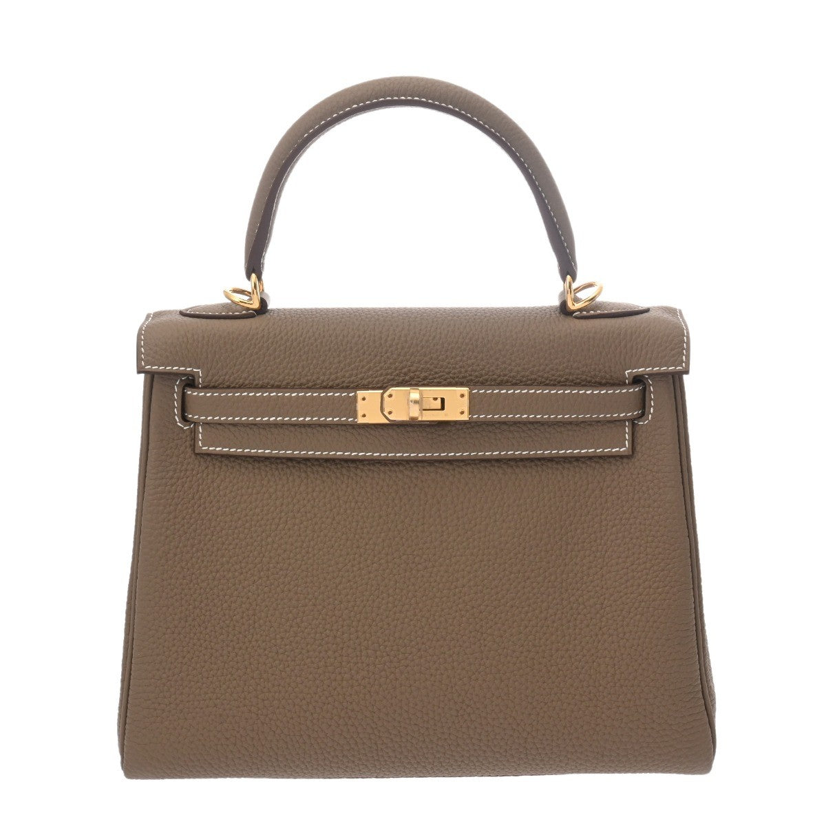 Hermès Kelly 25 Togo Etoupe / Gold Hardware 01