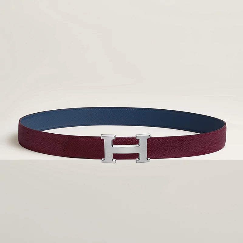 H Belt Buckle & Reversible Leather Strap 32 MM
