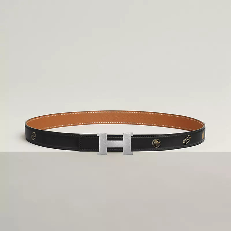 Mini Constance Martelee Belt Buckle & Hermès Sur Mer Reversible Leather Strap 24 MM