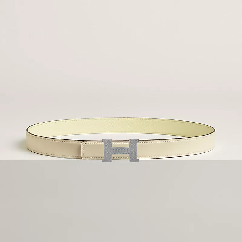 Mini Constance Guillochee Belt Buckle & Reversible Leather Strap 24 MM