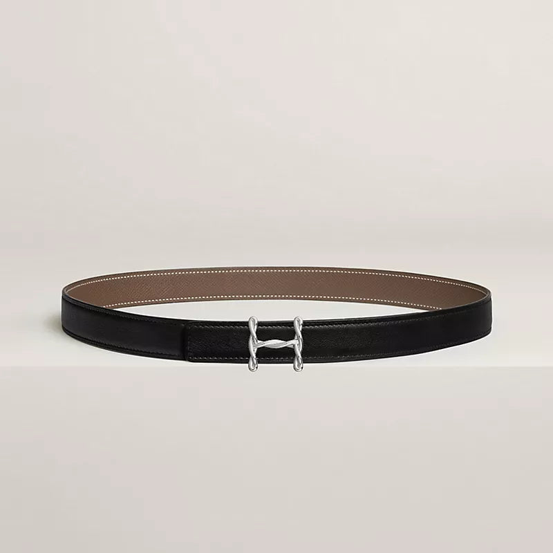H Torsade Belt Buckle & Reversible Leather Strap 24 MM