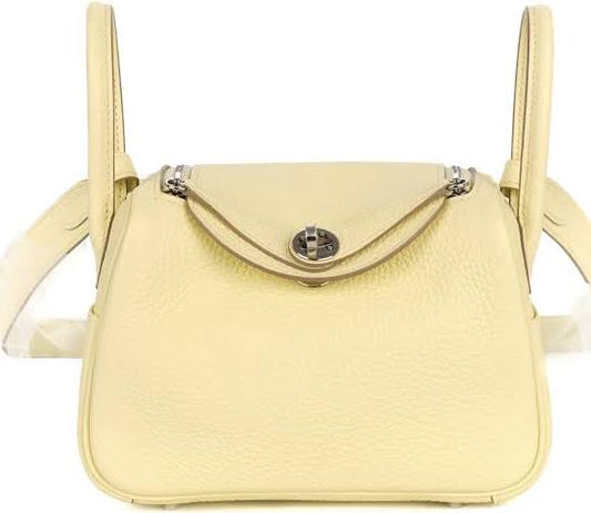 Hermès Mini Lindy Yellow Chick color / Gold  Hardware 01