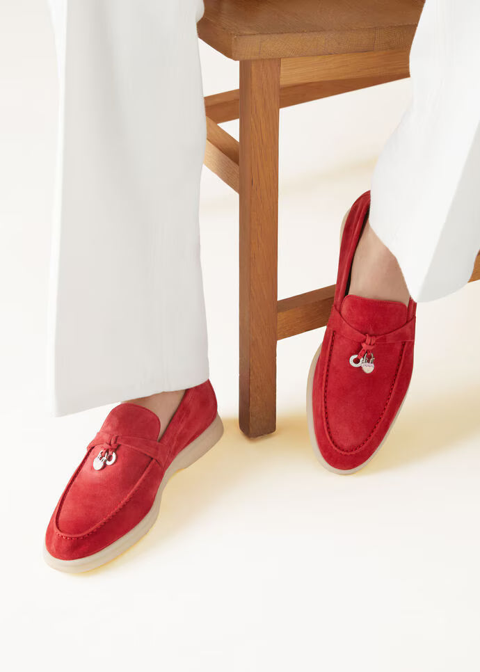 Tango Red - Lilac Wagasa Summer Charms Walk Loafer  Suede