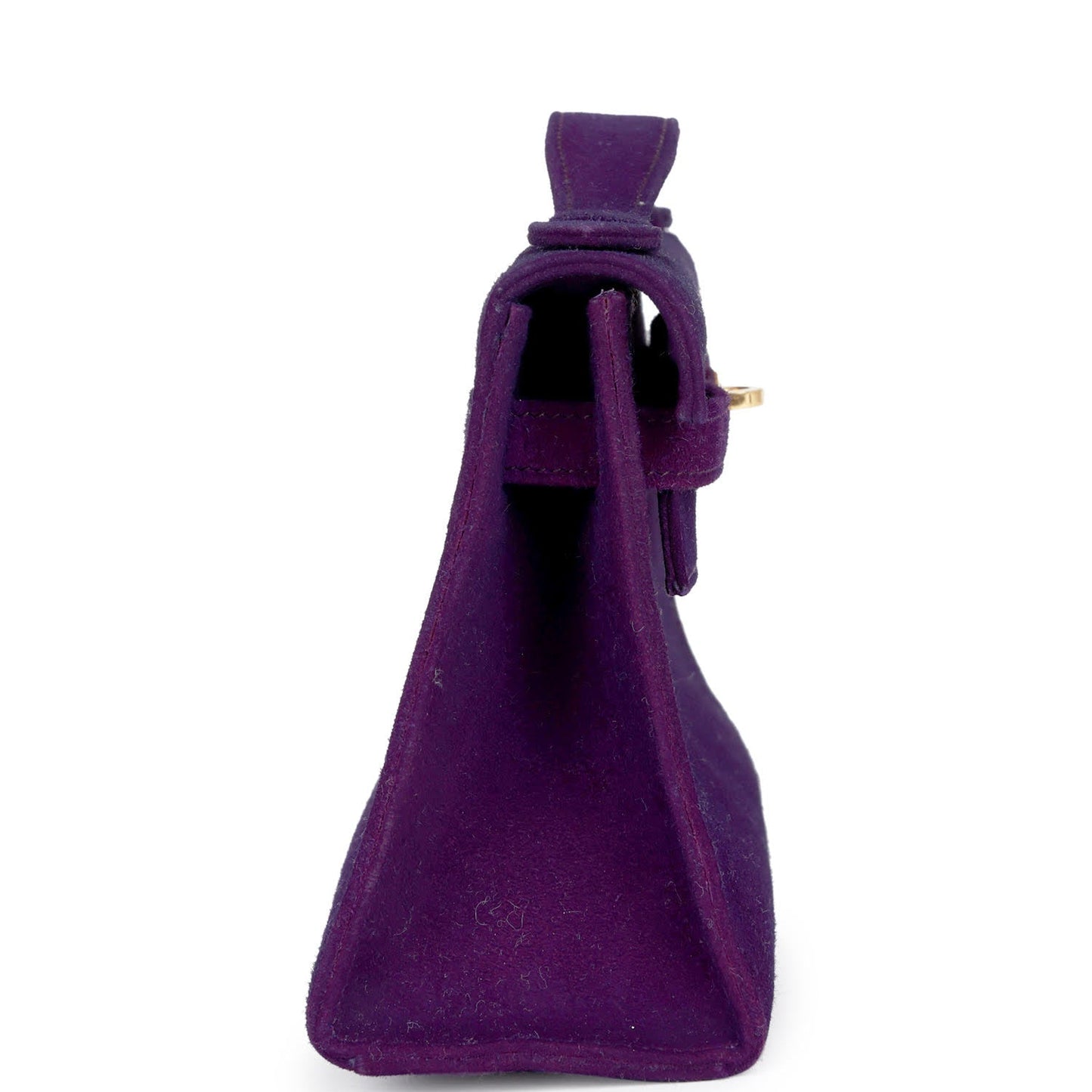 Vintage Kelly Pochette Violet Doblis Gold Hardware