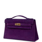 Vintage Kelly Pochette Violet Doblis Gold Hardware
