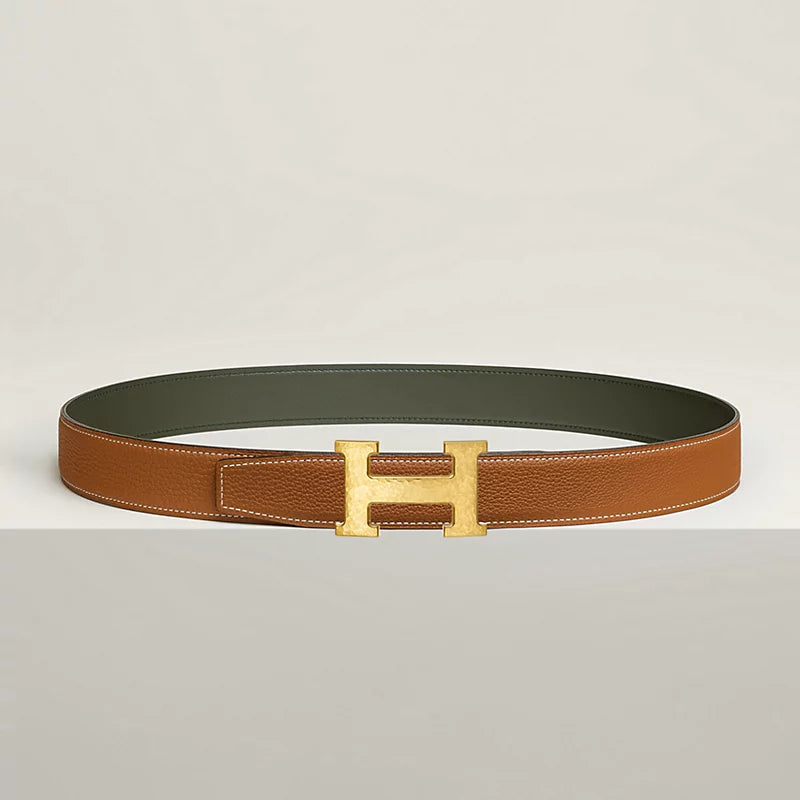 H Martelee Belt Buckle & Reversible Leather Strap 32 MM