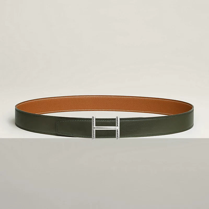 Hisseo Belt Buckle & Reversible Leather Strap 32 MM
