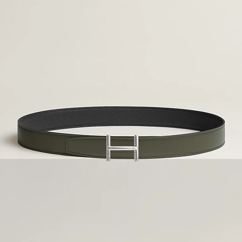 Hisseo Belt Buckle & Reversible Leather Strap 32 MM