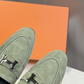 Green Suede Loafers