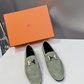 Green Suede Loafers